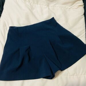 Navy Blue High-Waisted Shorts